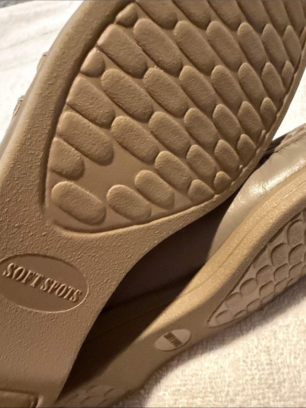 Women's Lace-Up Moccasin Flats in Taupe - Picture 4 of 5